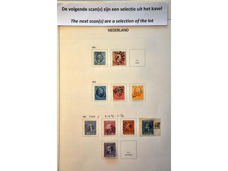 collectie 1852-1996 gestempeld met betere ex., tandingen en plaatfouten in 2 Davo albums