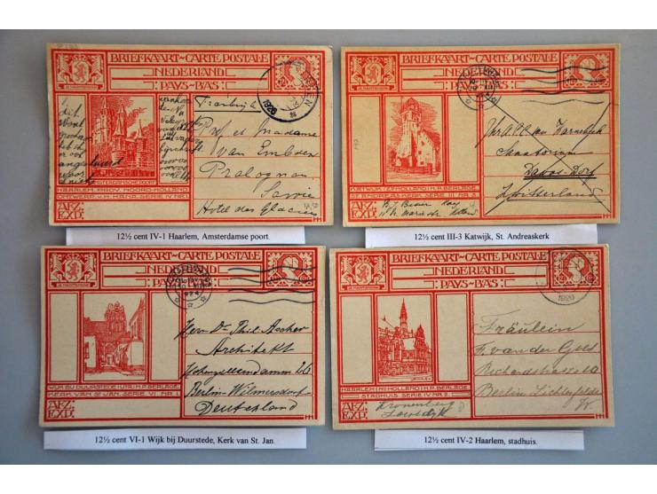collectie enveloppen, briefkaarten w.b. geïllustreerd gebruikt en ongebruikt, verhuiskaarten gebruikt w.b. G8 (juli 1929), G2