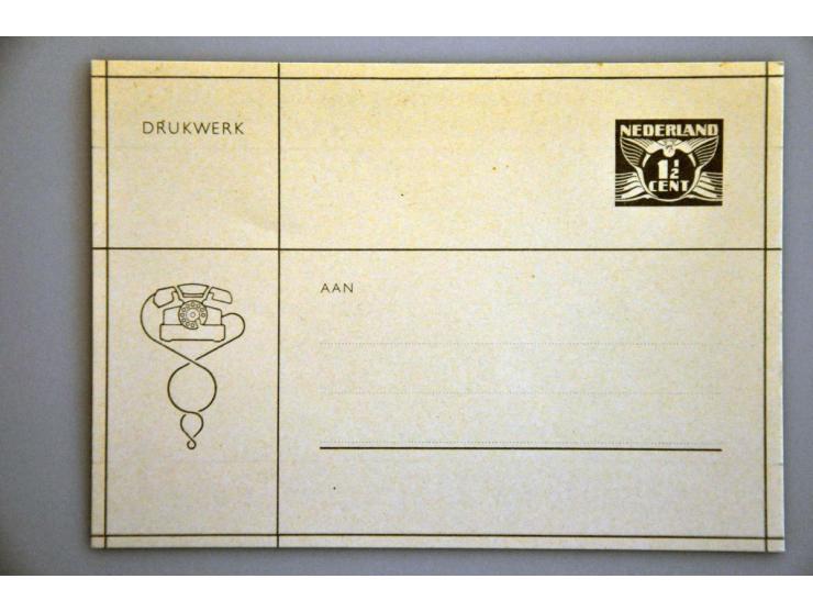 collectie met 390 ongebruikte postwaardestukken 1876-1910 w.b.briefkaarten (o.a. G11) en luchtpostbladen (w.b. variëteiten) i