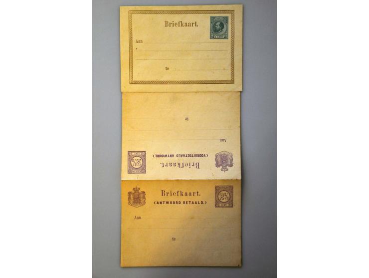 collectie met 390 ongebruikte postwaardestukken 1876-1910 w.b.briefkaarten (o.a. G11) en luchtpostbladen (w.b. variëteiten) i