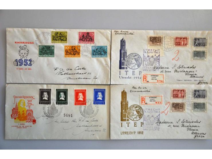 post(waarde)stukken, collectie w.b. fdc's en gelegenheidstempels in combinatie met speciale aantekenstrookjes w.b. ITEP 1924 