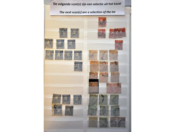 stempels, meest klein- en grootrond in dik insteekboek
