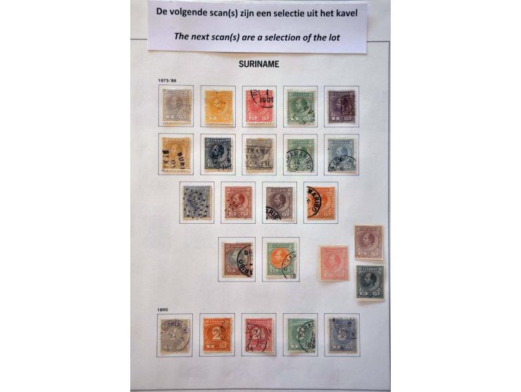collectie 1873-1975 meest gestempeld met vele betere ex. en series w.b. Kroontjesopdrukken, keerdrukken 1909, Jubileum 1923, 