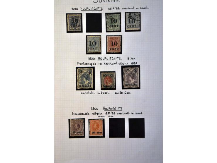 collectie 1873-1975 met beter materiaal w.b. emissie 1873 en Jubileum 1923 in blanco album