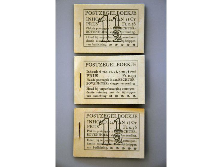 3 betere postzegelboekjes voor 1940 w.b. Pz22c-2 (2x)