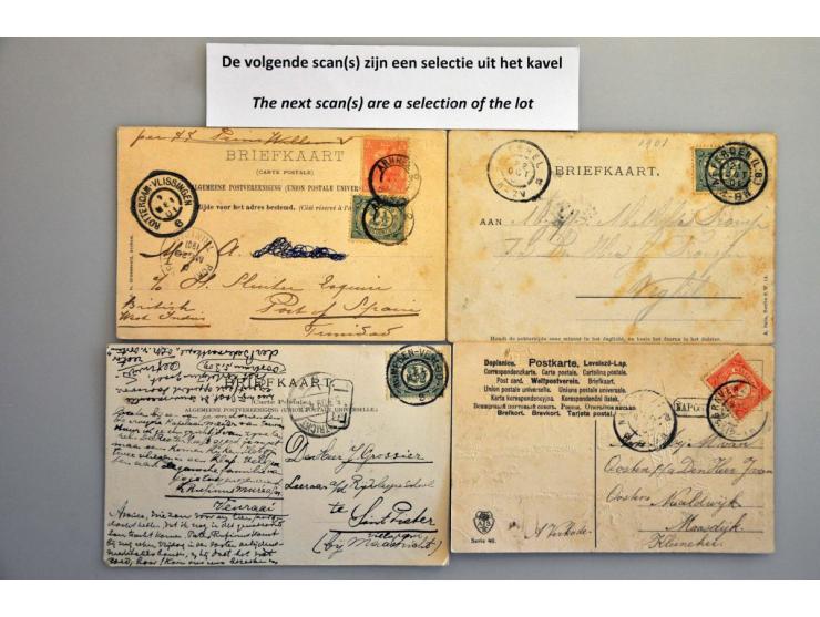 grootrondstempels op prentbriefkaarten meest betere ex. w.b. Wel (LB:), Nijmegen-Wamel, Afferden (L:B:), totaal 8 ex.