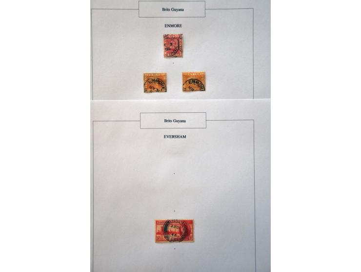 uitgebreide stempel collectie (postmarks) met betere ex. w.b. Hackney (not recorded Proud) en mooie afdrukken, totaal ca. 600