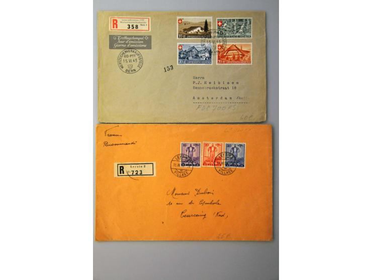 poststukken, collectie vanaf 1932 meest fdc's met vele betere ex. w.b. Pro Juventute 1932, Pro Juventute 1933, Pro Juventute 