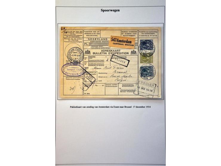 poststukken w.b. posthistorie, luchtpost etc. met betere ex., iets zegels, mooi opgezet in 4 Importa ringbanden