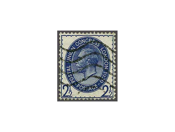 UPU congress 2½d. blue with the error inverted watermark, a fine used ex. with a small corner crease, cat.v. £ 1100