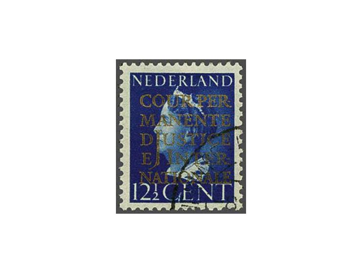 Cour Permanente de Justice Internationale 12½ cent donkerblauw met plaatfout Gent, pracht ex., cat.w. 625