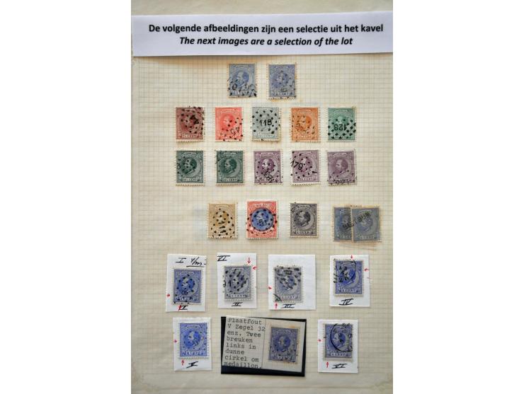 gespecialiseerde gestempelde collectie 1872-1991 met veel beter materiaal w.b. nrs. 29 (2x), 48, 78 met vroegst bekende datum