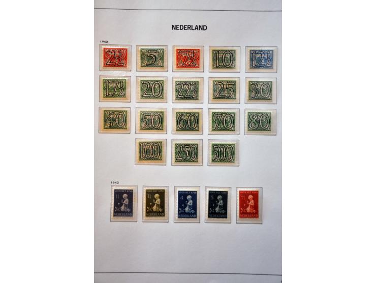 collectie 1872-1996 geheel */** w.b. nrs. 28 (nagegomd), 34-44, 47, 49, 100 (dun plekje), 136-138, kleine En Face etc. in 3 l