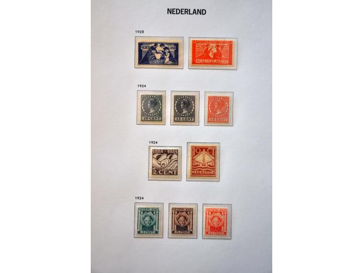 collectie 1872-1996 geheel */** w.b. nrs. 28 (nagegomd), 34-44, 47, 49, 100 (dun plekje), 136-138, kleine En Face etc. in 3 l