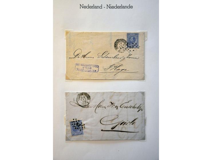 postgeschiedenis Den Bosch, collectie van ca. 65 poststukken vanaf ca. 1805 w.b. veel voorfilatelie, beport met nr. P1, nr. 4