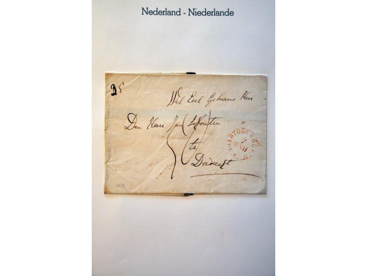 postgeschiedenis Den Bosch, collectie van ca. 65 poststukken vanaf ca. 1805 w.b. veel voorfilatelie, beport met nr. P1, nr. 4