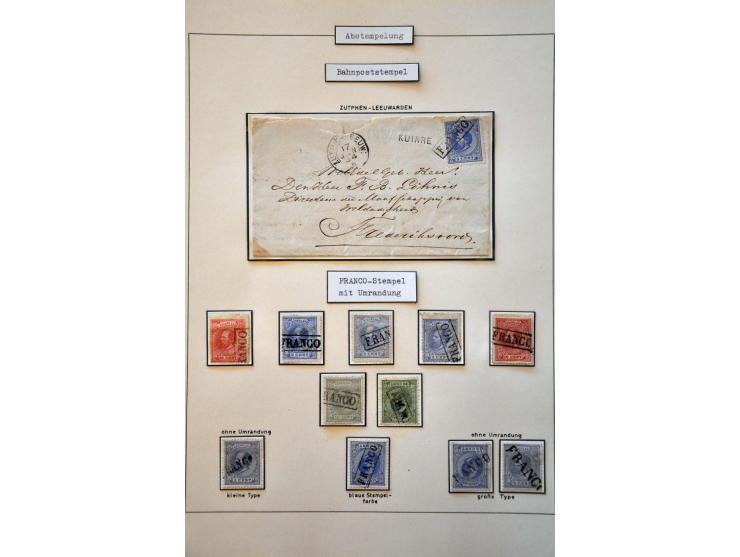 Stempels, mooie collectie met betere ex. en mooie afdrukken w.b. kleinrond, grootrond, rubber en haltestempels, totaal ca. 20