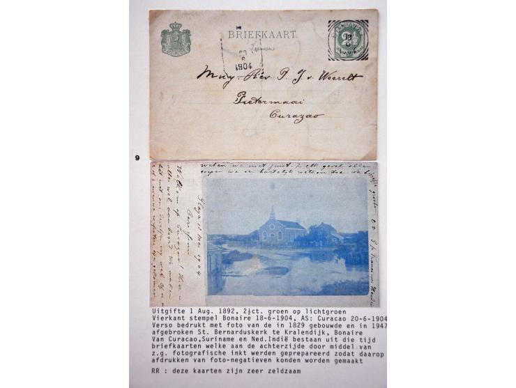 71 vrijwel alle gebruikte briefkaarten 1885-1939 w.b. G4a en b, 5a, 6 met bijfrankering naar Nederland, zonder bijfrankering 