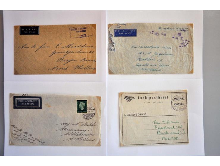 veldpost Nederlands gezag 1946-1950, 31 poststukken w.b. veldpost soerabaja (Bu. NM5a, 5c en 5d), Rode Olifant Y-brig (Bu. N6