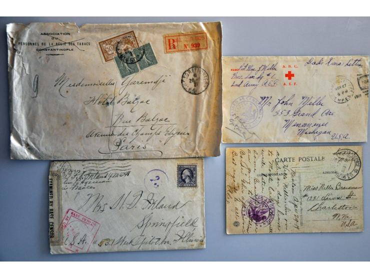 24 most military cards and letters with France Tresor et Postes (including Levant) and US postal expres service