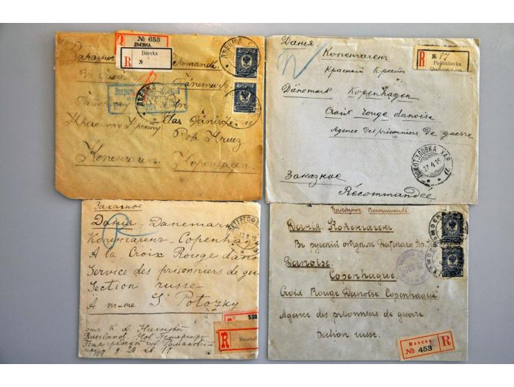 Russia 70 letters and postcards, all censored and many registered