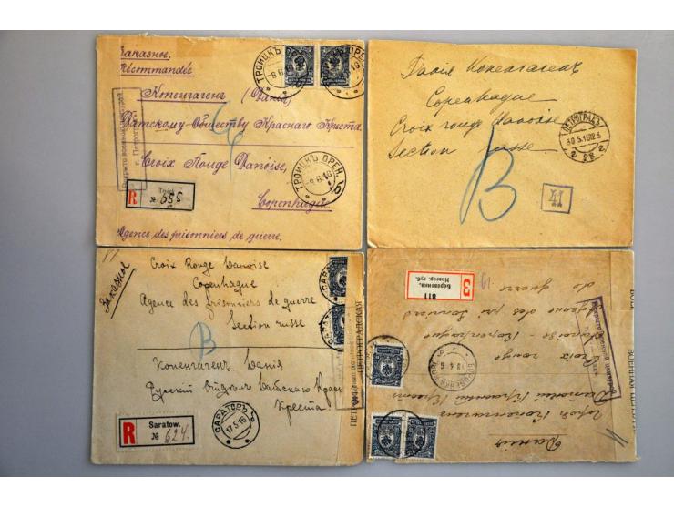 Russia 70 letters and postcards, all censored and many registered