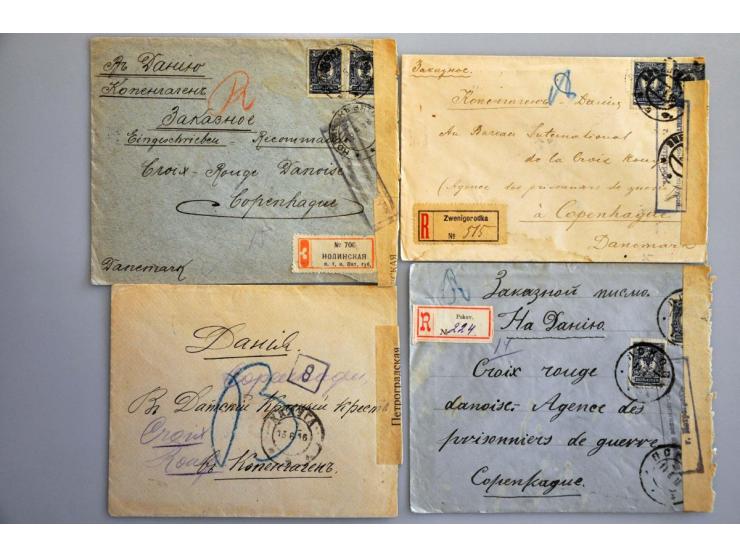 Russia 70 letters and postcards, all censored and many registered