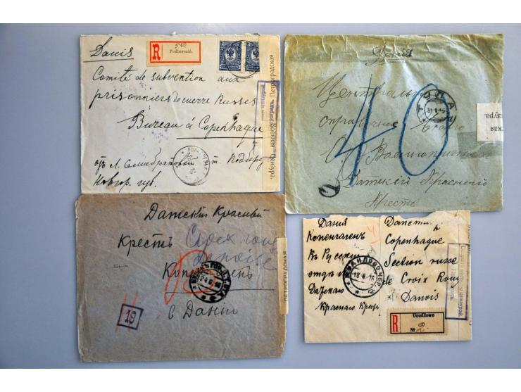 Russia 70 letters and postcards, all censored and many registered