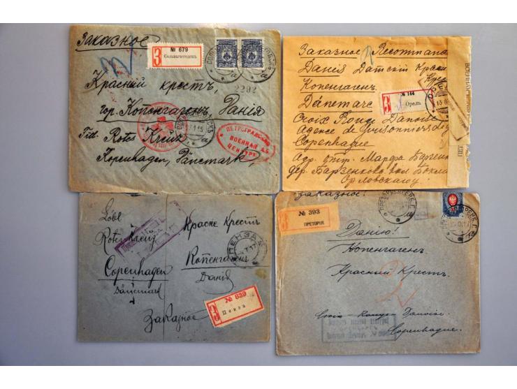 Russia 70 letters and postcards, all censored and many registered