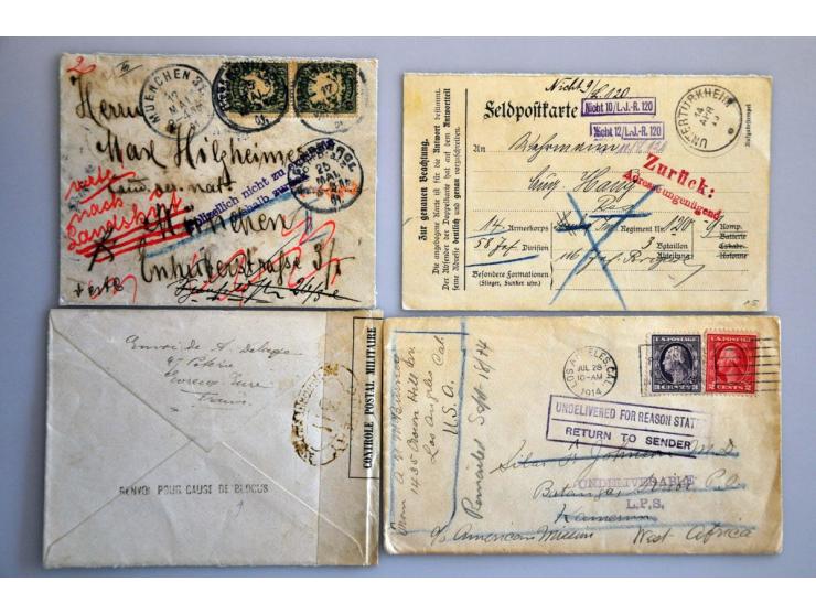 80 letters and postcards, all returned, many with reason, including Germany