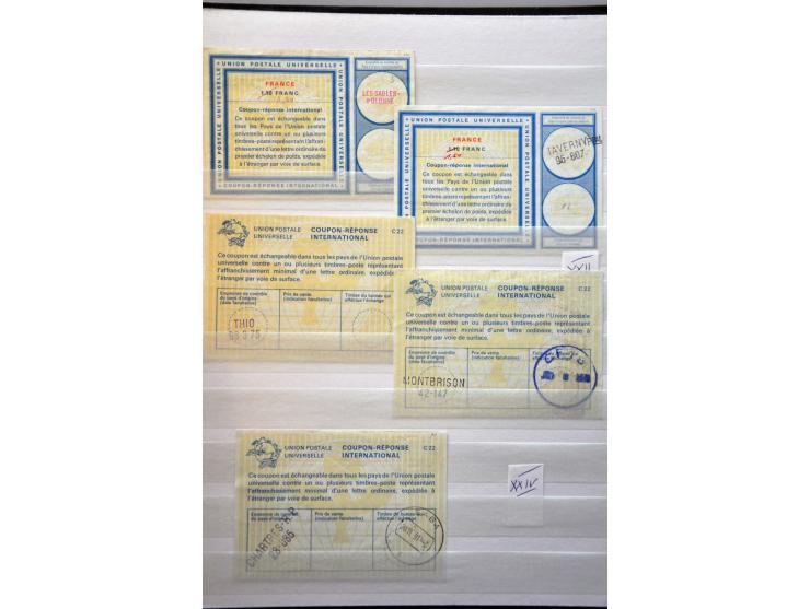 International Reply Coupons, gespecialiseerde collectie (totaal 74 ex.) w.b. type Rome (11x w.b. 1e-dag 1-10-1907), Stockholm