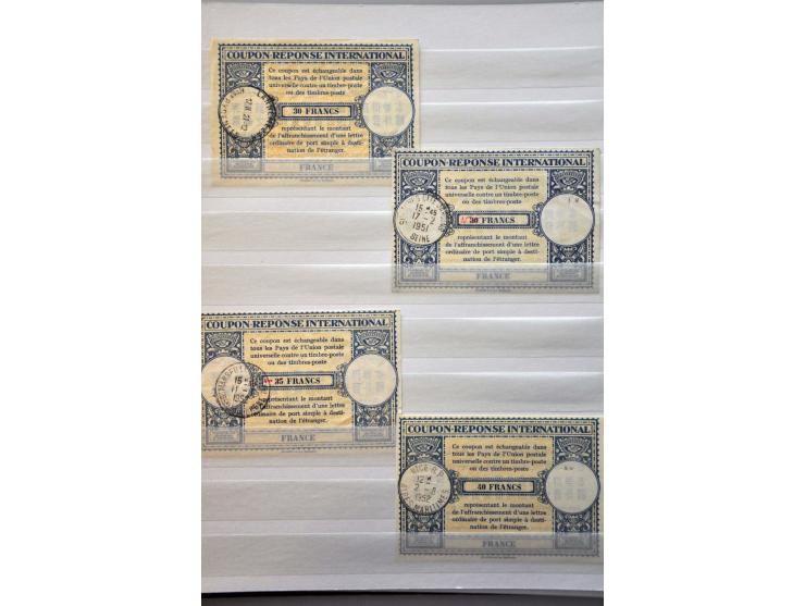 International Reply Coupons, gespecialiseerde collectie (totaal 74 ex.) w.b. type Rome (11x w.b. 1e-dag 1-10-1907), Stockholm