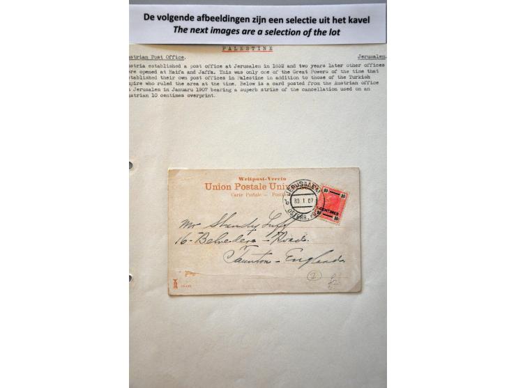 collectie brieven en PWS vanaf de Levant Periode, UK bezetting, tot modern, w.b. veldpost van de diverse oorlogen, 6-daagse o