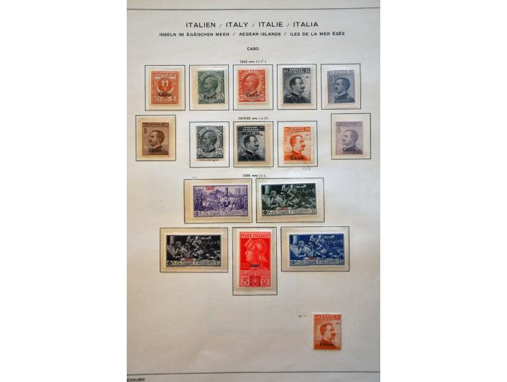 collectie */** met vele betere ex. en series w.b. WK Voetbal, 20 jaar Italiaanse bezetting etc. op hoofdnummers nagenoeg comp