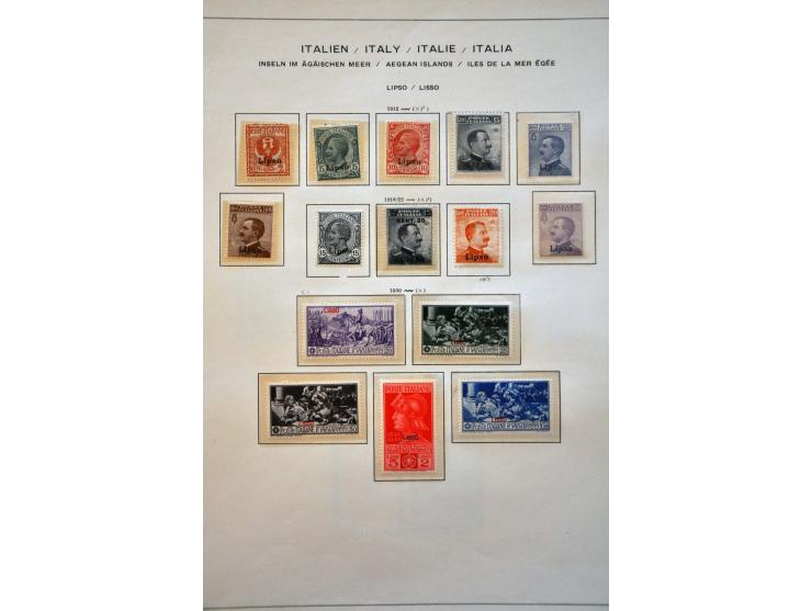 collectie */** met vele betere ex. en series w.b. WK Voetbal, 20 jaar Italiaanse bezetting etc. op hoofdnummers nagenoeg comp