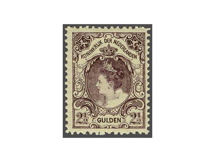 2½ gulden violetgrijs tanding 11 x 11½, cat.w. 375