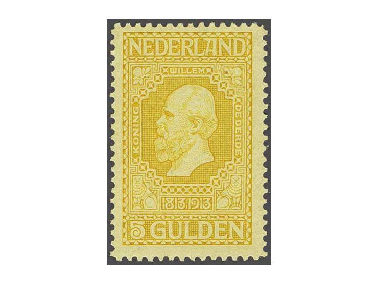 5 gulden geel op roomkleur, cat.w. 740