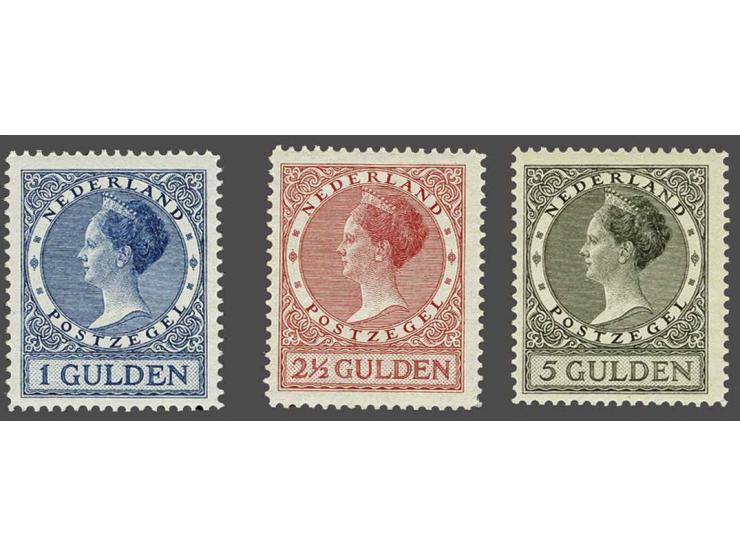 1 t/m 5 gulden tanding 12½, cat.w. 650