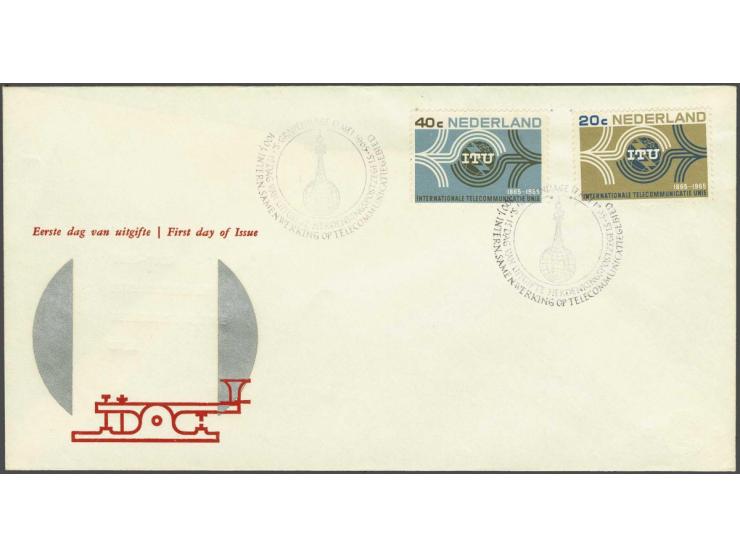 E73fa ITU op fdc met foutdruk weggevallen zwarte kleur, onbeschreven pracht ex., cat.w. 70+  