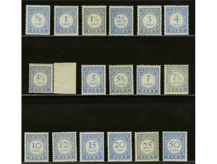 ½ t/m 50 cent lichtblauw, cat.w. 555