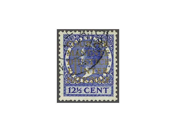 Cour Permanente de Justice Internationale 12½ cent blauw met opdrukafwijking Internationalf, pracht ex., cat.w. 700