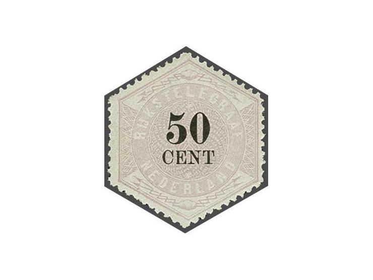 50 cent lila en zwart, pracht ex. met certificaat Vleeming 2016, cat.w. 495