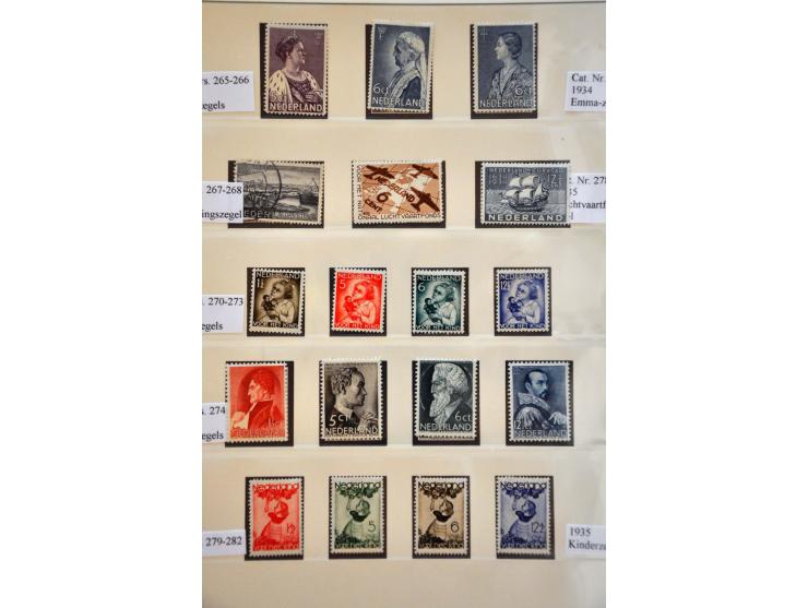 collectie 1852-1960 meest */** met o.a. nrs. 1-79 (w.b. *), 99-100* , 104-105*, 130-131, 163-165*, Van Konijnenburg*, En Face