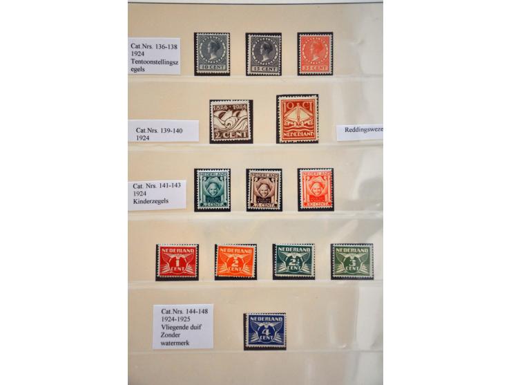 collectie 1852-1960 meest */** met o.a. nrs. 1-79 (w.b. *), 99-100* , 104-105*, 130-131, 163-165*, Van Konijnenburg*, En Face