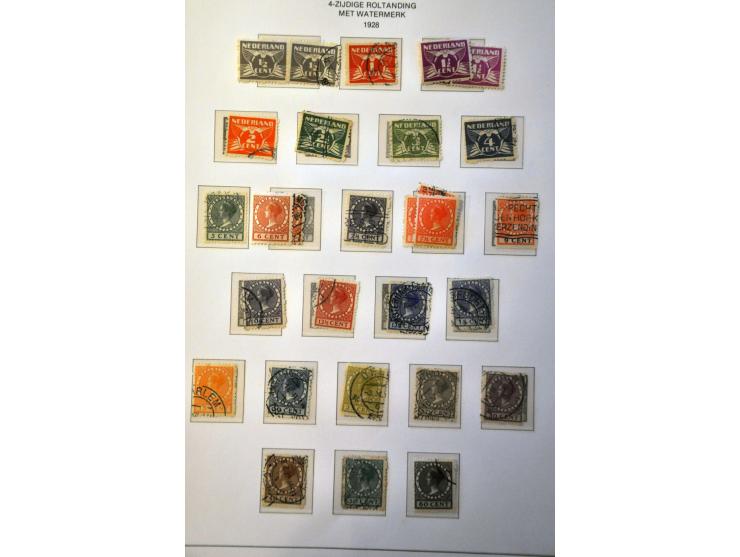 collectie 1852-1986 zowel gestempeld als */** verzameld met veel beter materiaal w.b. nrs. 80 en 101, roltanding, telegram et