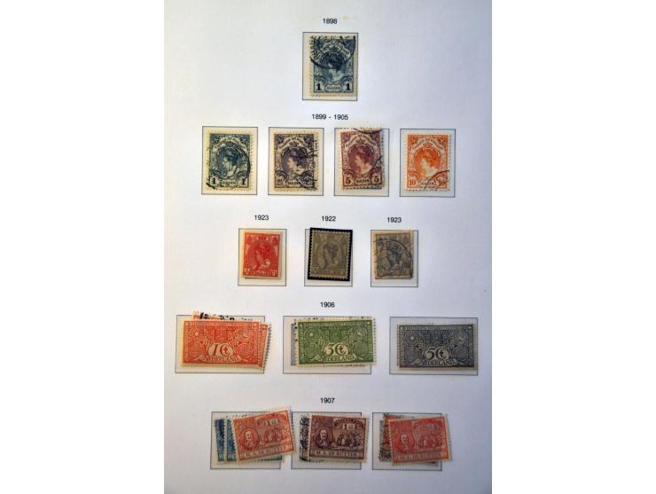 collectie 1852-1986 zowel gestempeld als */** verzameld met veel beter materiaal w.b. nrs. 80 en 101, roltanding, telegram et