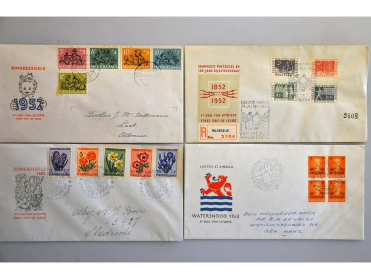 collectie fdc's 1-639 (2012) w.b. E1 met gebreken in 4 albums in doos  