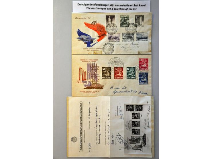 collectie fdc's vanaf E1 (met gebreken) t/m E663 in 6 albums 