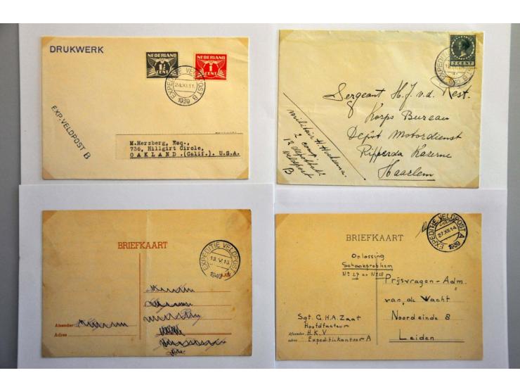 mobilisatie 1939-1940, 31 poststukken met VELDPOST stempels, veel verschillende nummers, w.b. één beport