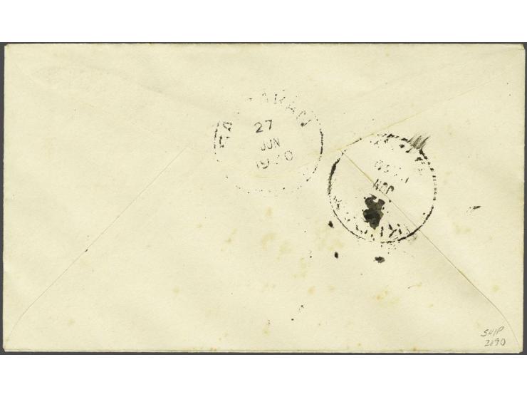 RAF survey flight 1930, envelope carried on the third stage from Sandakan to Kudat franked at 32 cents with the special frame